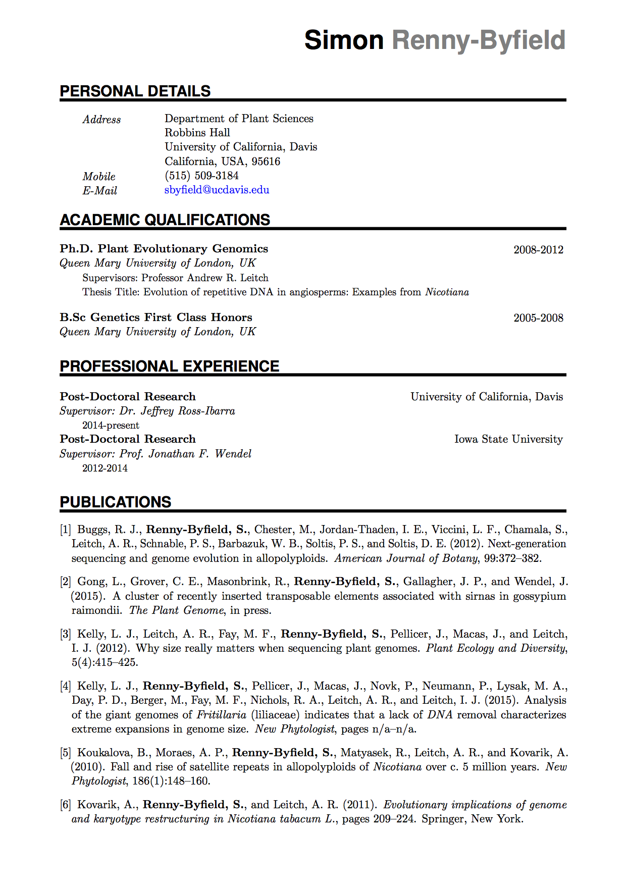 CV